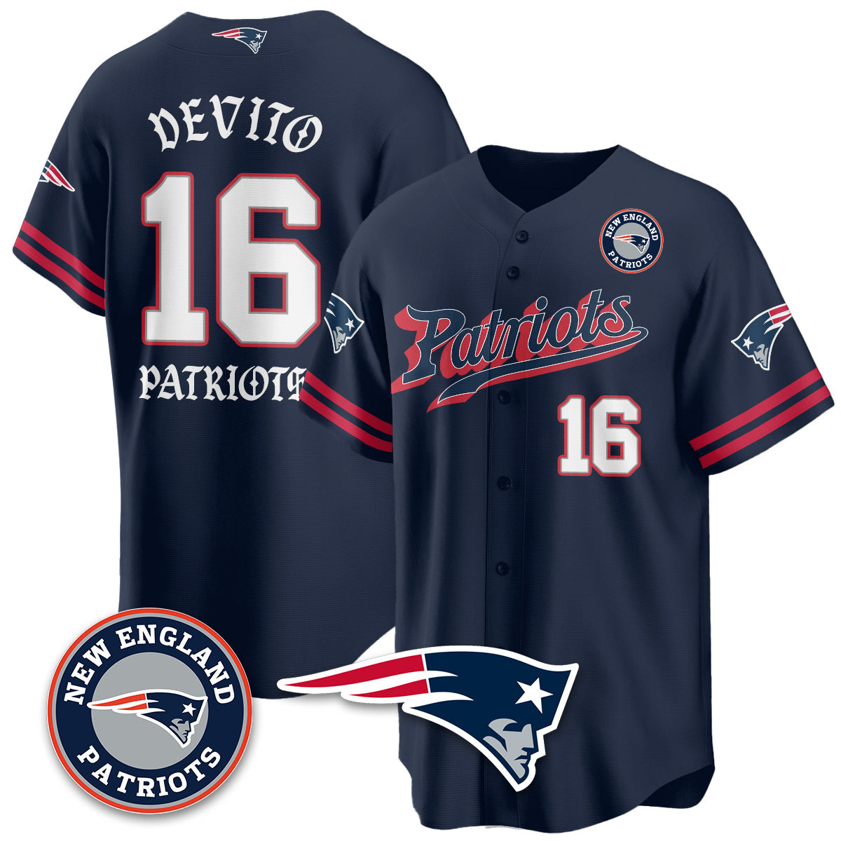 NE Born x Raised Baseball Jersey - All Stitched