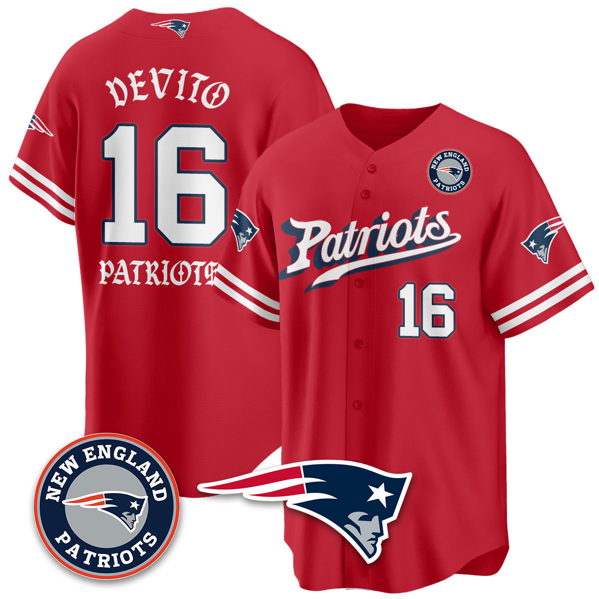 NE Born x Raised Baseball Jersey - All Stitched