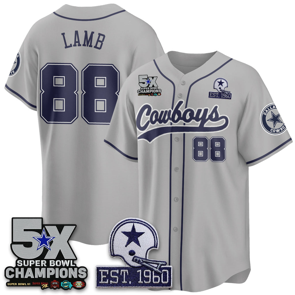 DAL 5-Time Champions Patch Limited Baseball Men Jersey - All Stitched