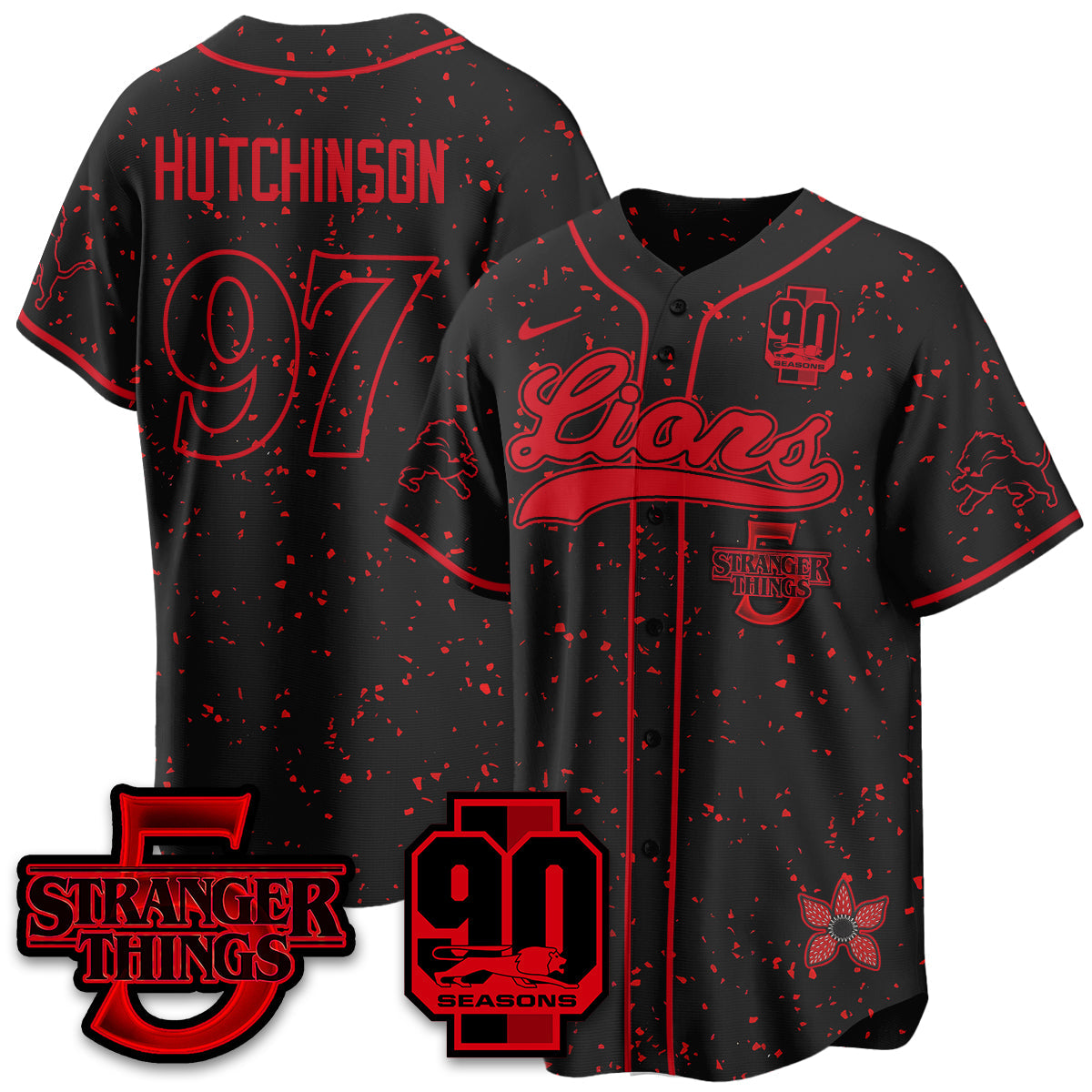 DET 'Stranger Things Edition' Vapor Limited Baseball Men Jersey - All Stitched