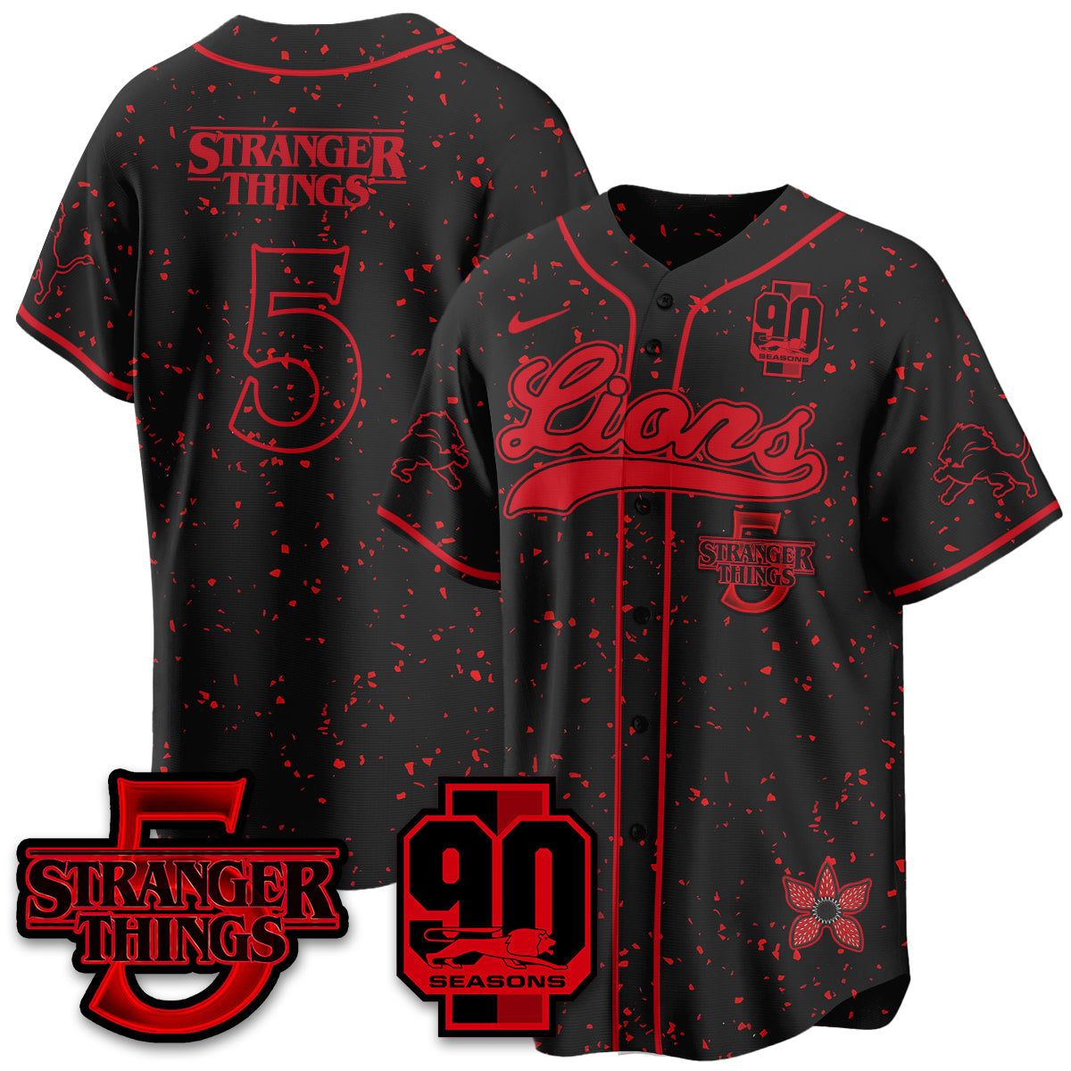 DET 'Stranger Things Edition' Vapor Limited Baseball Men Jersey - All Stitched