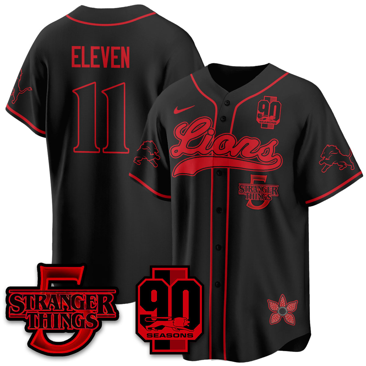DET 'Stranger Things Edition' Vapor Limited Baseball Men Jersey - All Stitched