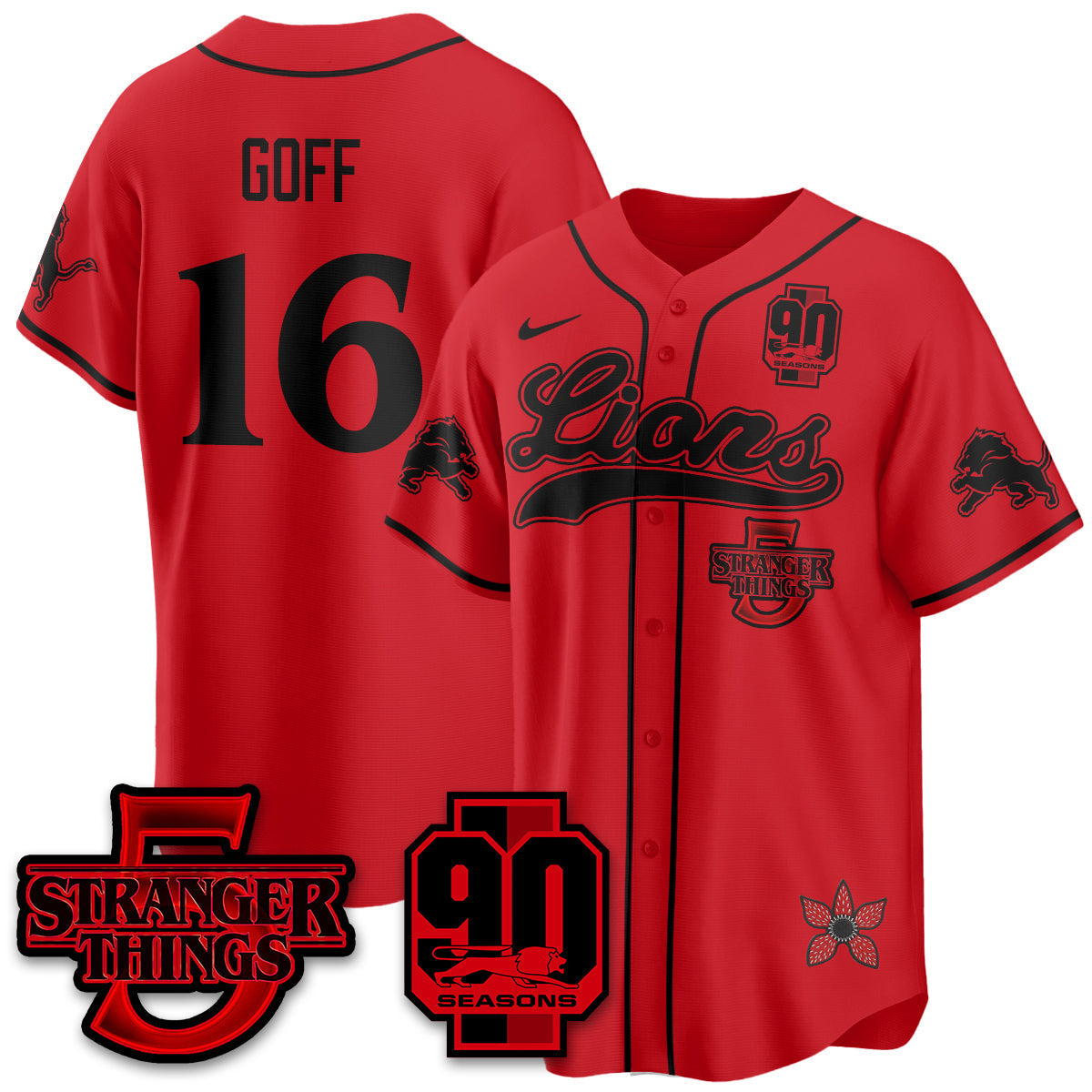 DET 'Stranger Things Edition' Vapor Limited Baseball Men Jersey - All Stitched