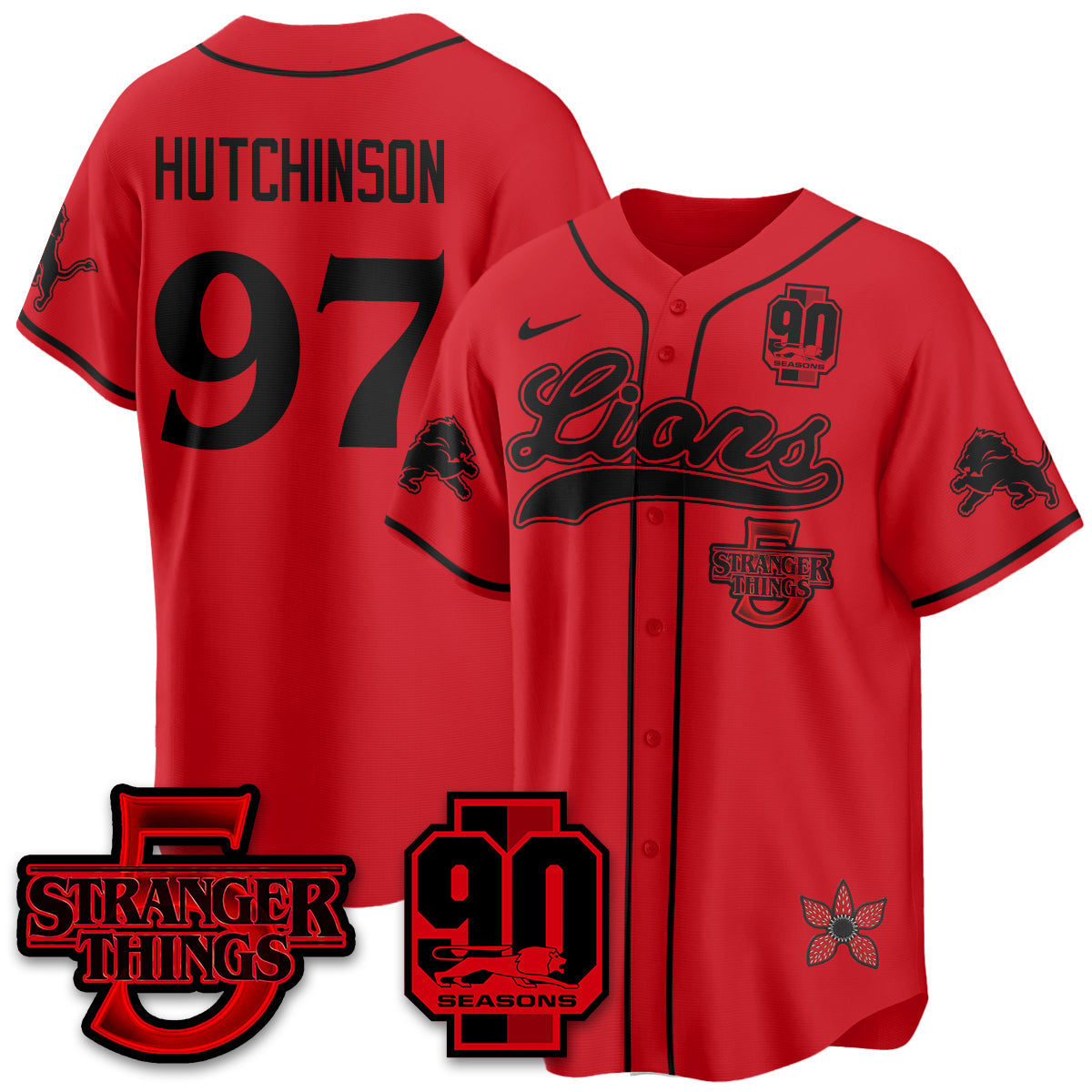 DET 'Stranger Things Edition' Vapor Limited Baseball Men Jersey - All Stitched