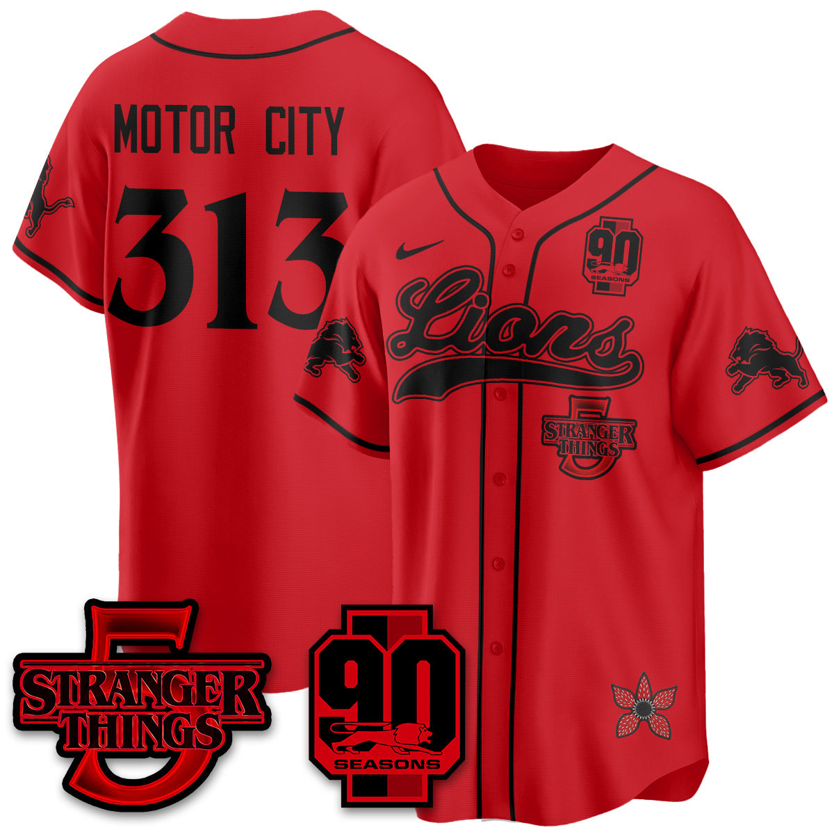 DET 'Stranger Things Edition' Vapor Limited Baseball Men Jersey - All Stitched