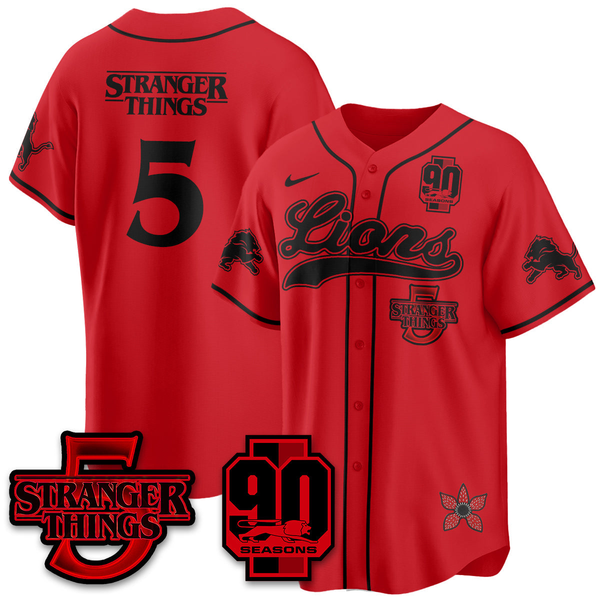 DET 'Stranger Things Edition' Vapor Limited Baseball Men Jersey - All Stitched