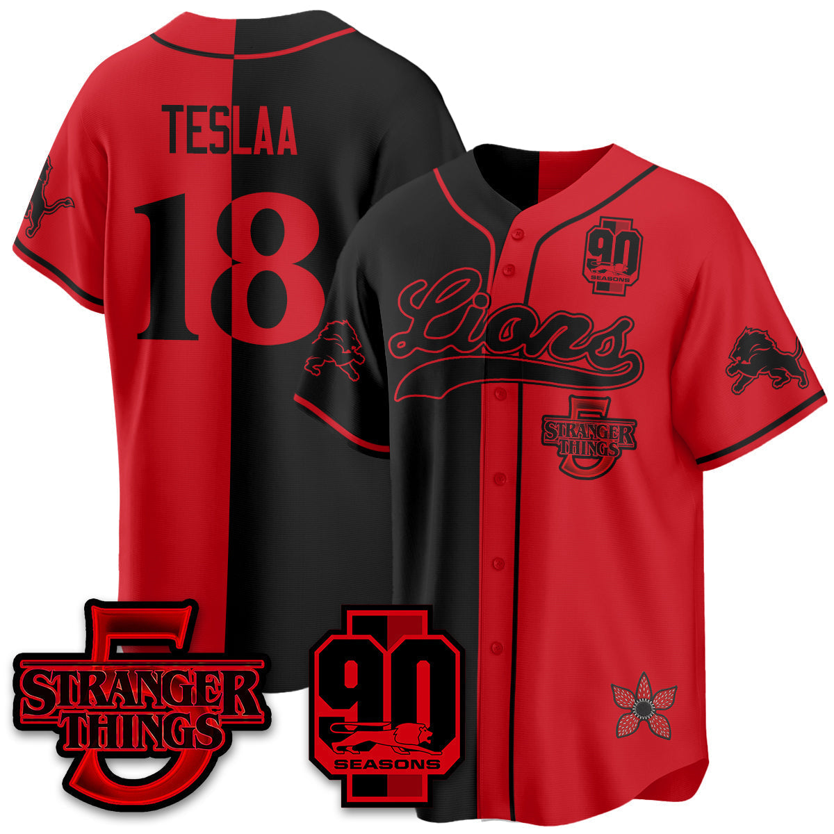 DET 'Stranger Things Edition' Vapor Limited Baseball Men Jersey - All Stitched