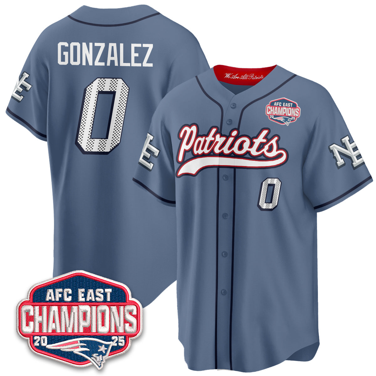 NE AFC East Division Champions Vapor Limited Baseball Men Jersey - All Stitched