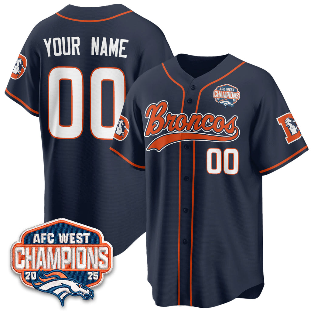 DEN AFC West Division Champions Vapor Limited Baseball Jersey - All Stitched
