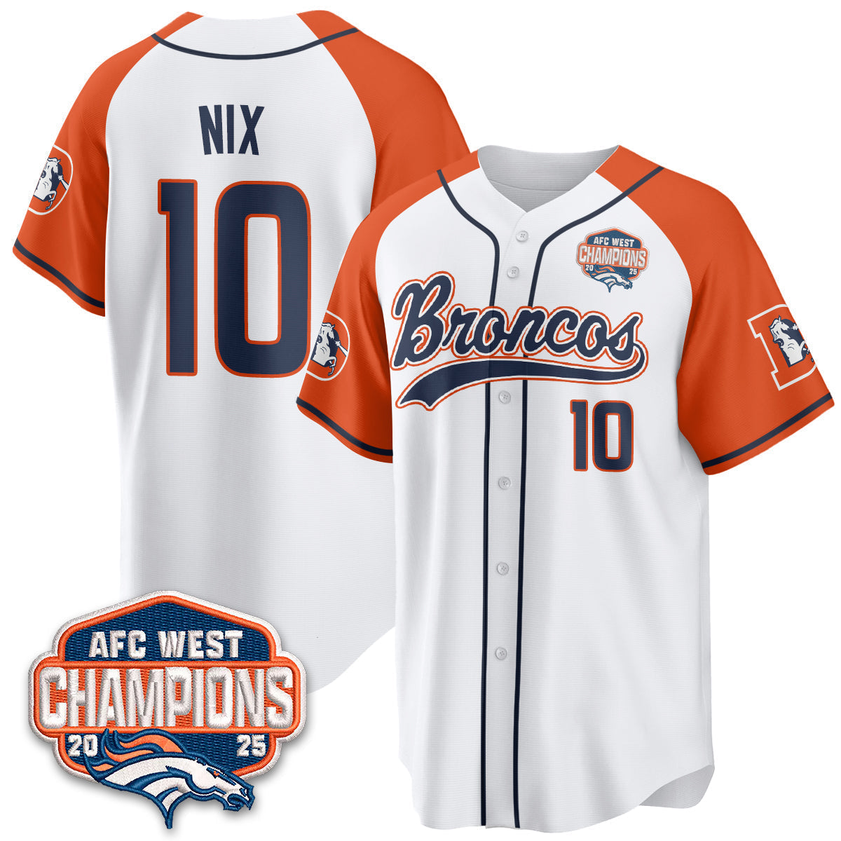 DEN AFC West Division Champions Vapor Limited Baseball Men Jersey - All Stitched