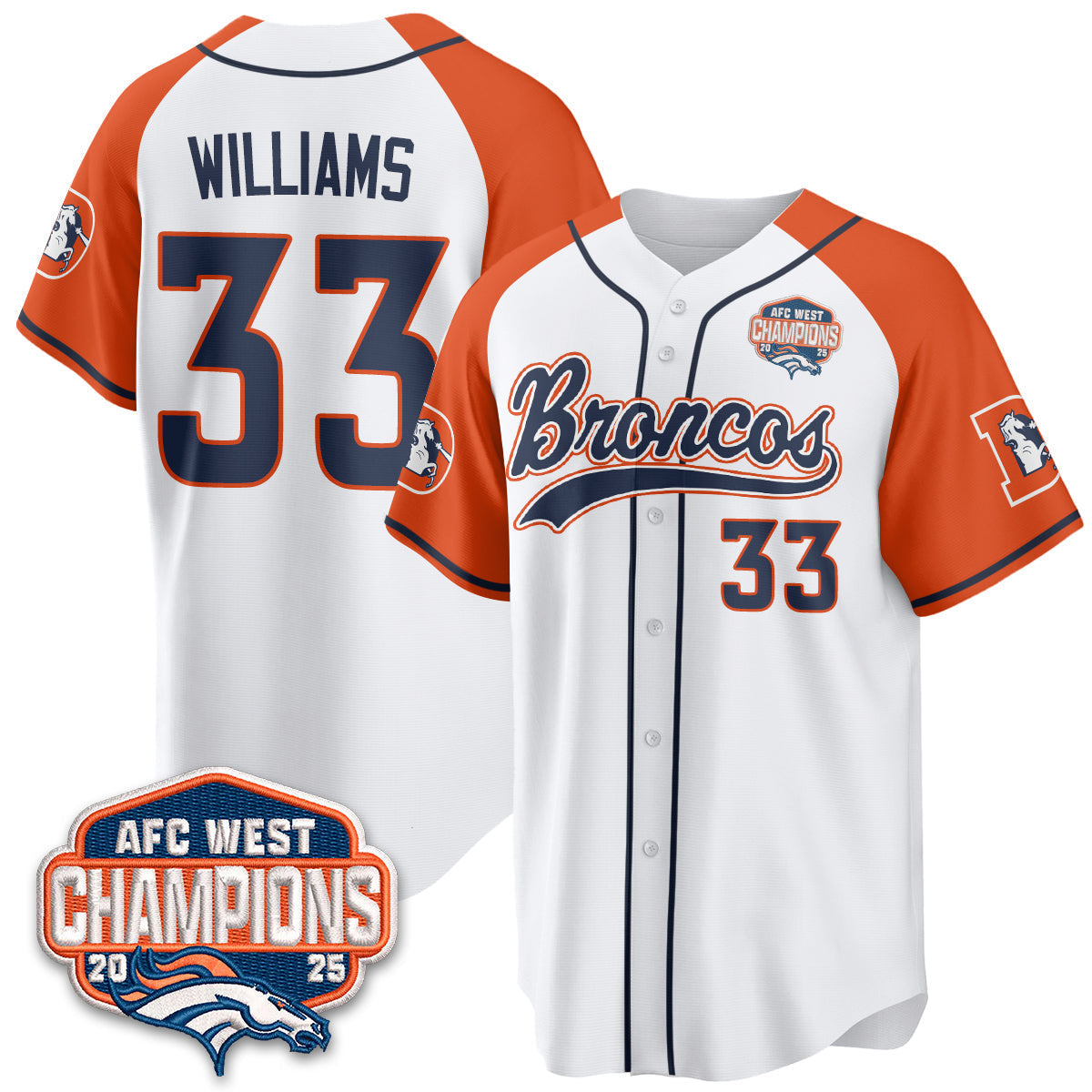 DEN AFC West Division Champions Vapor Limited Baseball Men Jersey - All Stitched