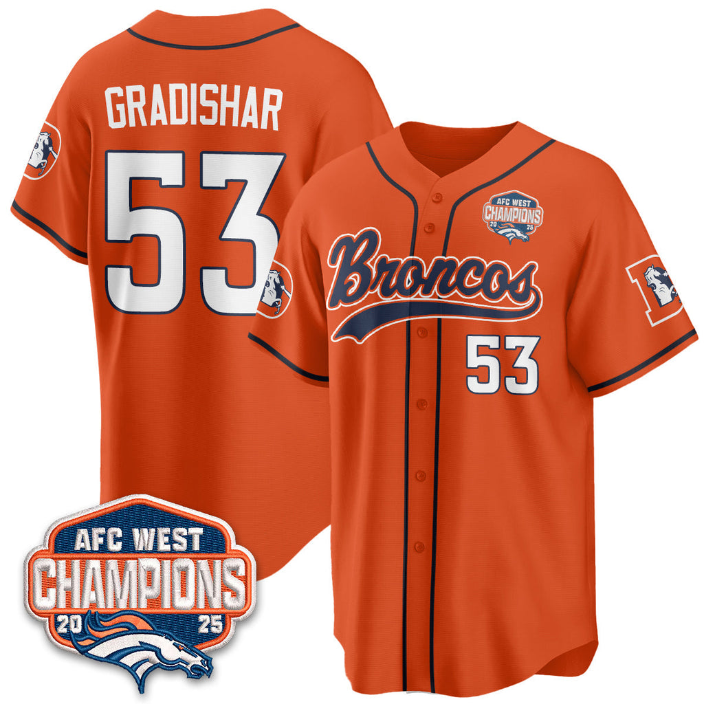 DEN AFC West Division Champions Vapor Limited Baseball Men Jersey - All Stitched