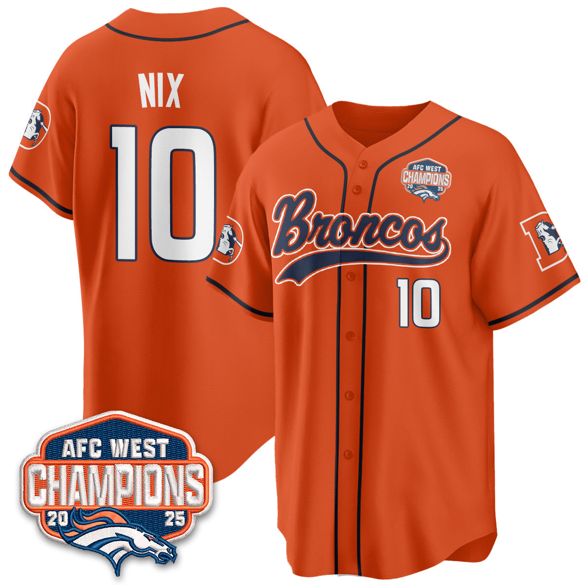 DEN AFC West Division Champions Vapor Limited Baseball Men Jersey - All Stitched
