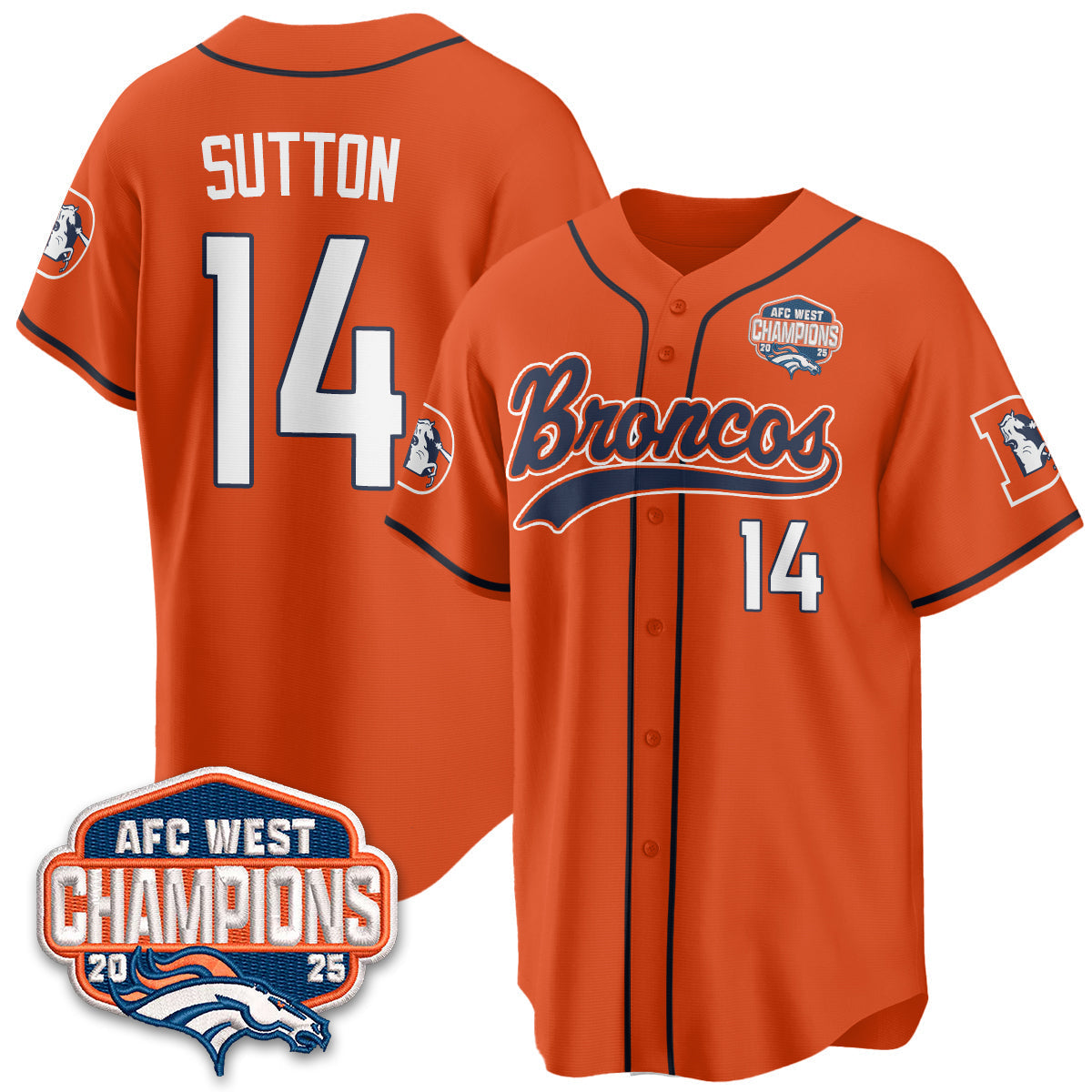 DEN AFC West Division Champions Vapor Limited Baseball Men Jersey - All Stitched