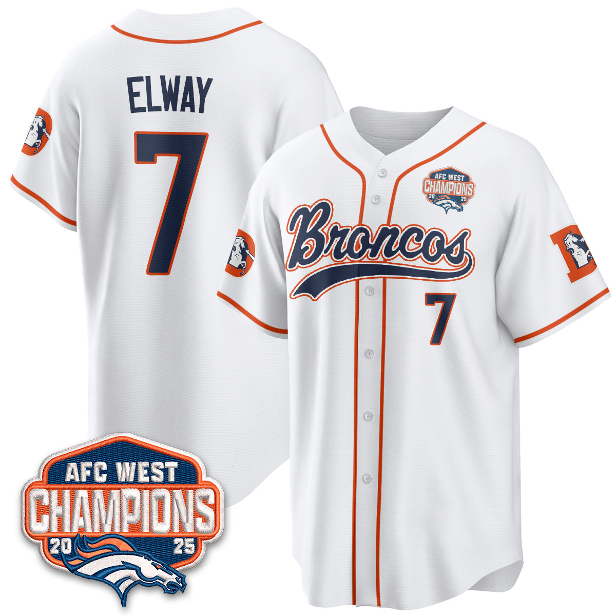 DEN AFC West Division Champions Vapor Limited Baseball Men Jersey - All Stitched