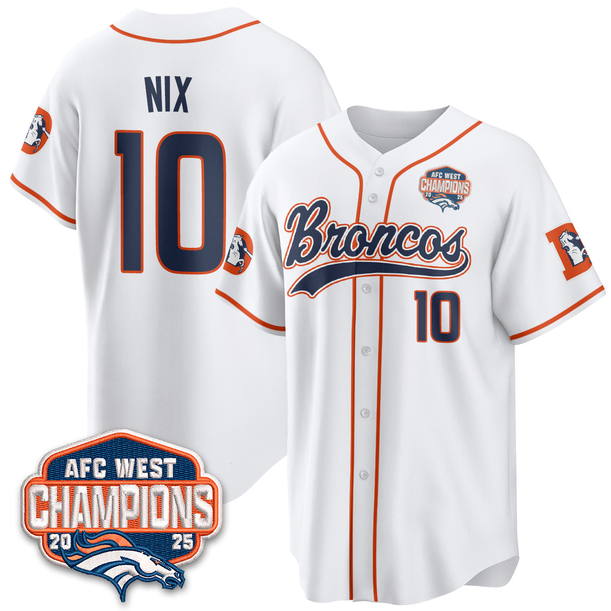 DEN AFC West Division Champions Vapor Limited Baseball Men Jersey - All Stitched