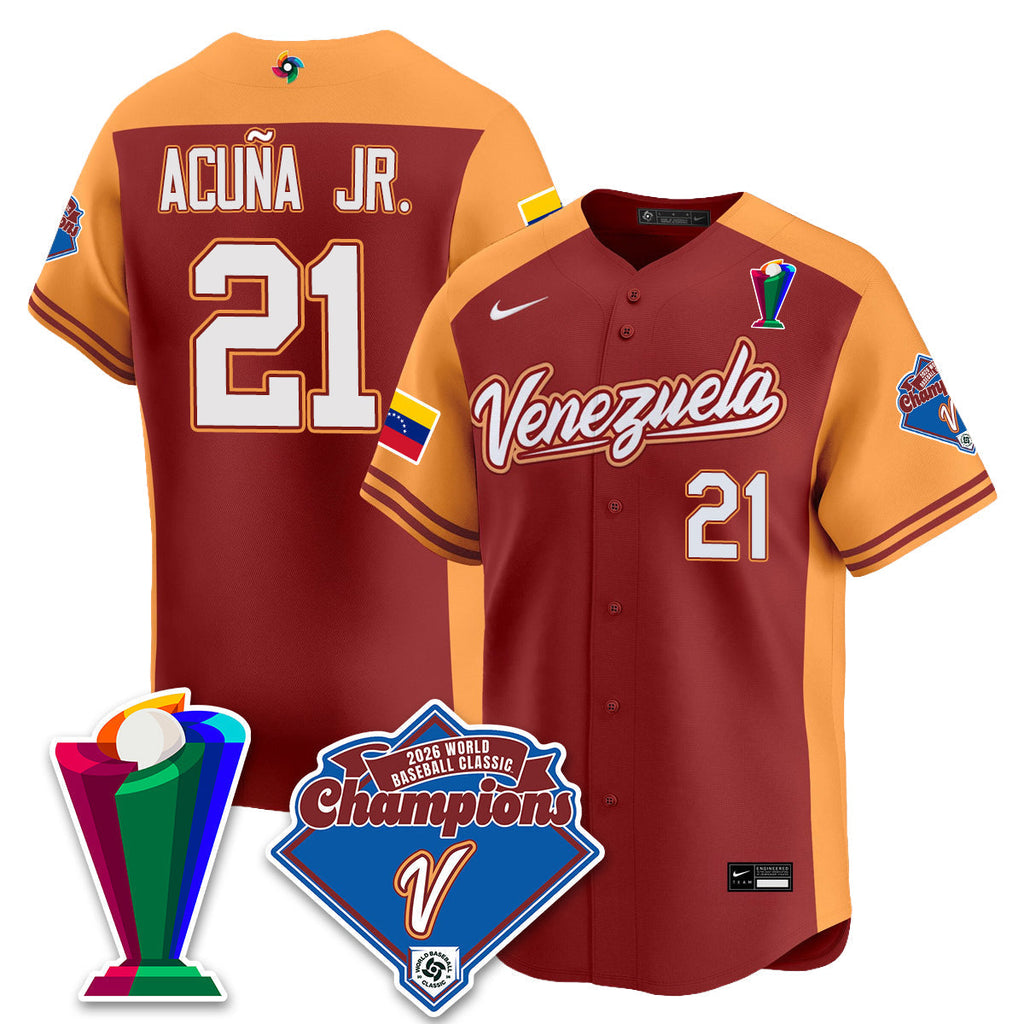 Venezuela Baseball 2026 World Baseball Classic Champions Limited Jersey - All Stitched