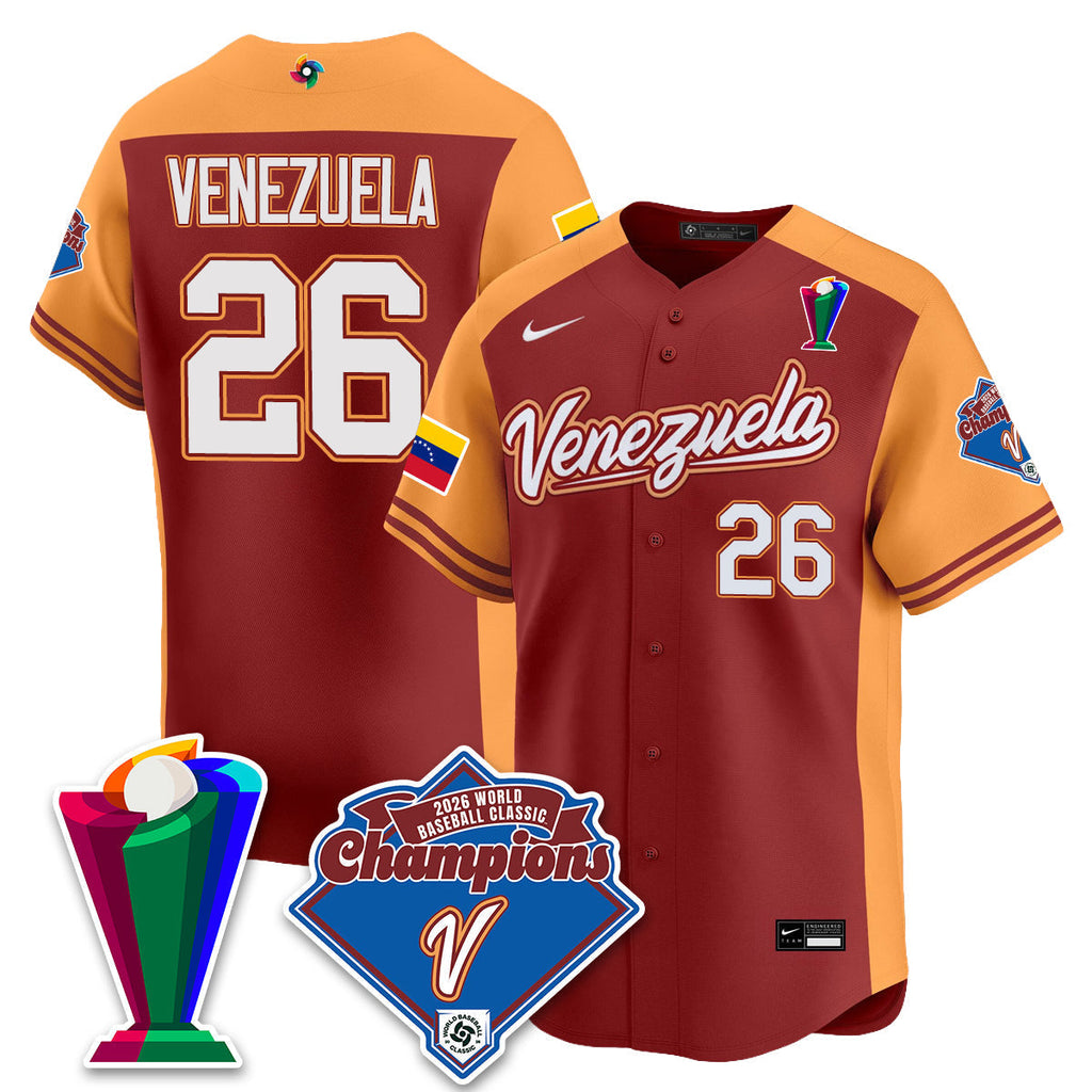 Venezuela Baseball 2026 World Baseball Classic Champions Limited Jersey - All Stitched