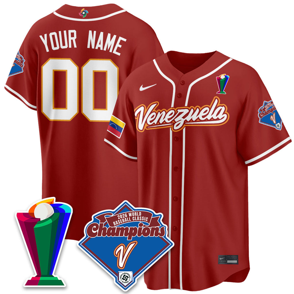 Venezuela Baseball 2026 World Baseball Classic Champions Limited Jersey - All Stitched