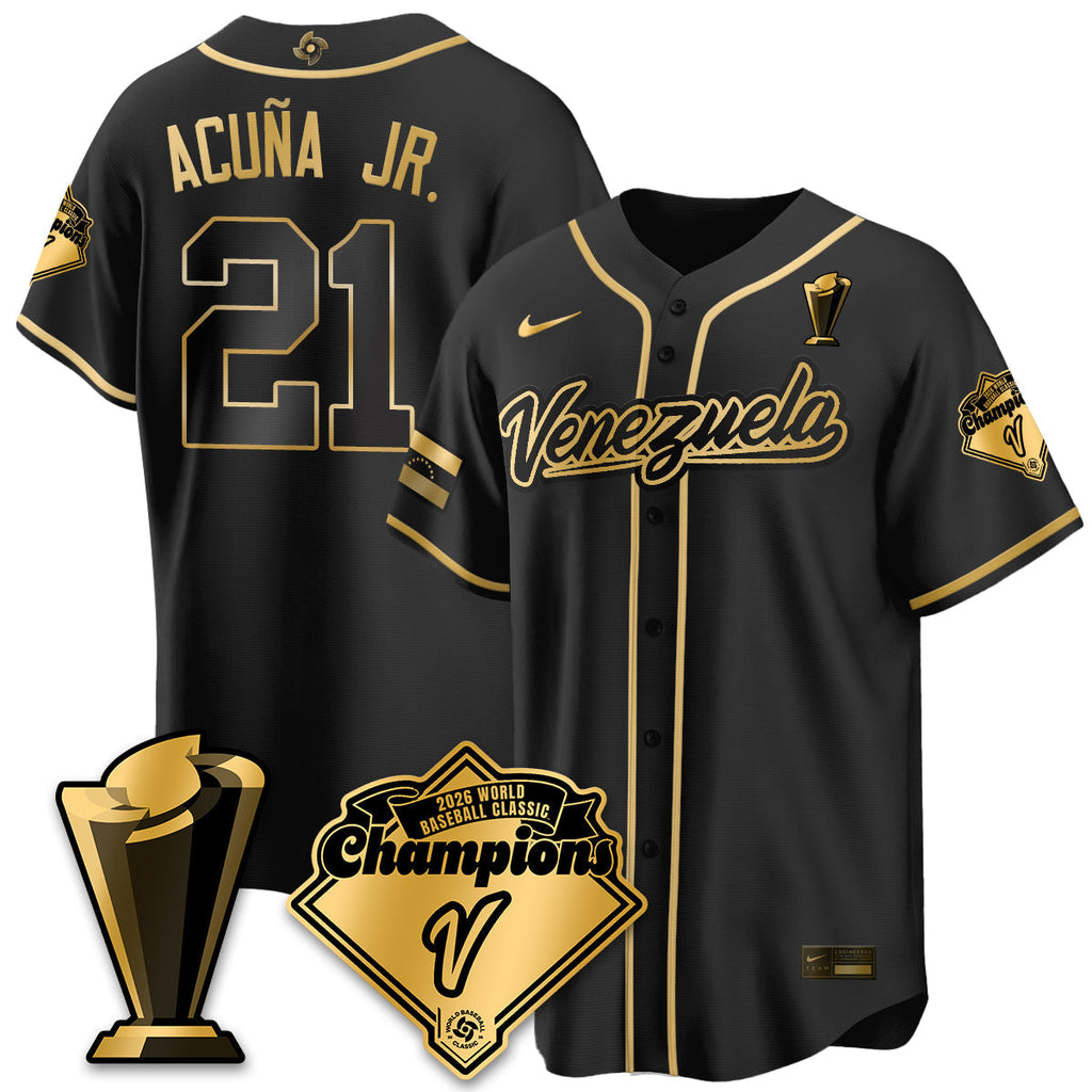 Venezuela Baseball 2026 World Baseball Classic Champions Limited Jersey - All Stitched
