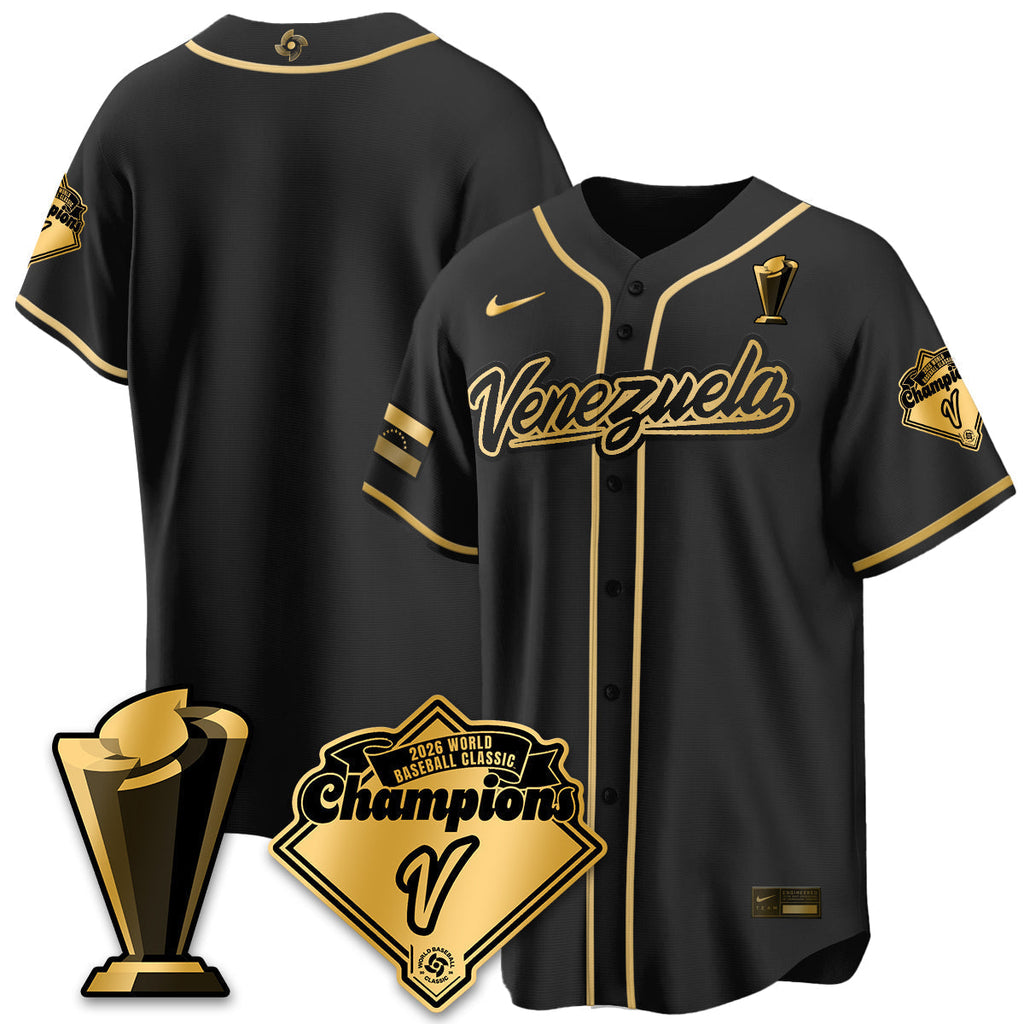Venezuela Baseball 2026 World Baseball Classic Champions Limited Jersey - All Stitched