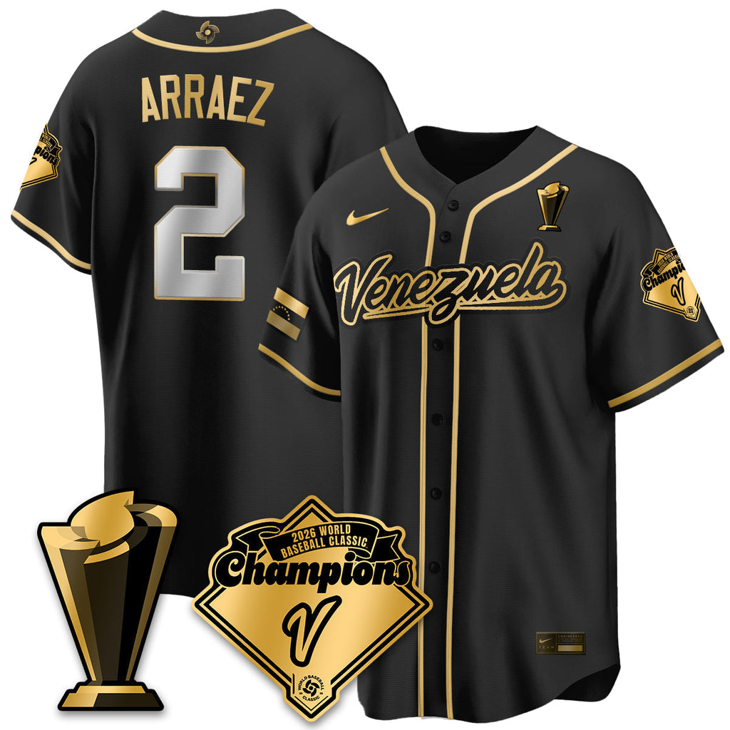 Venezuela Baseball 2026 World Baseball Classic Champions Limited Jersey - All Stitched