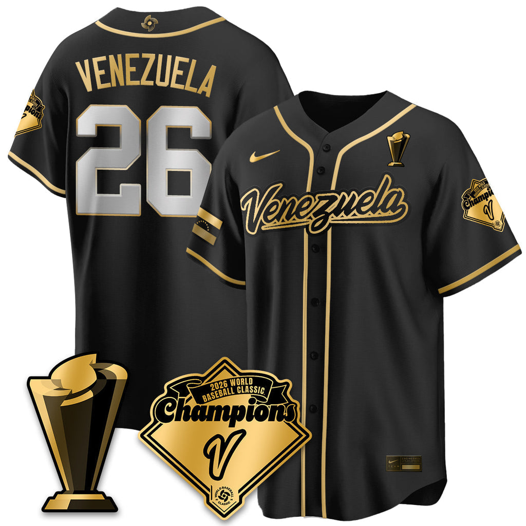 Venezuela Baseball 2026 World Baseball Classic Champions Limited Jersey - All Stitched