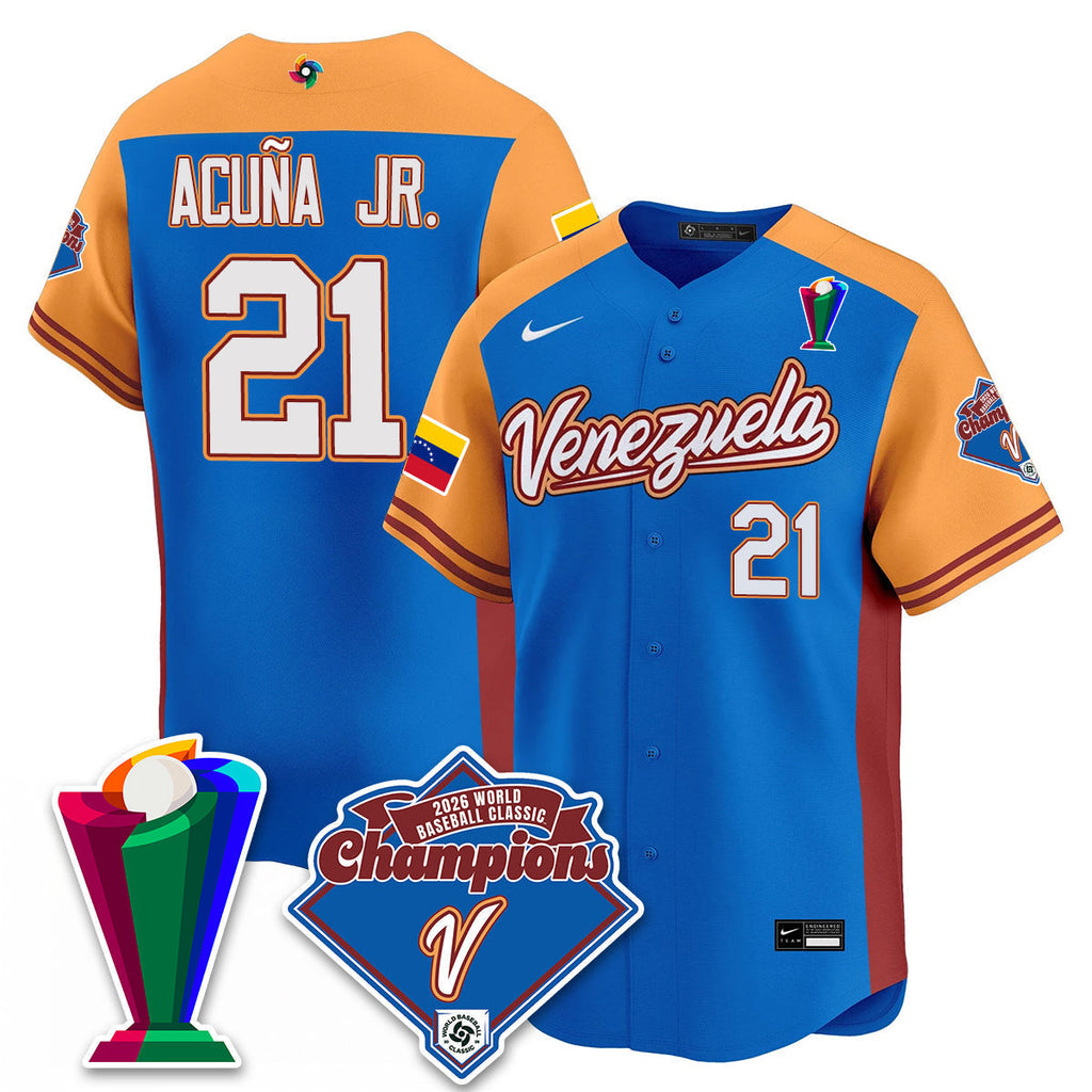 Venezuela Baseball 2026 World Baseball Classic Champions Limited Men Jersey - All Stitched