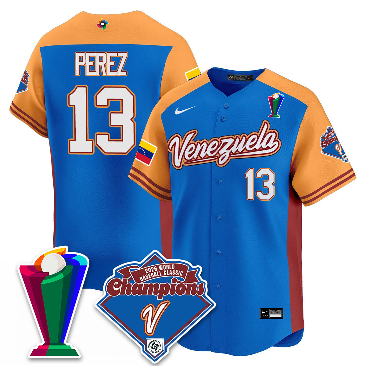 Venezuela Baseball 2026 World Baseball Classic Champions Limited Men Jersey - All Stitched