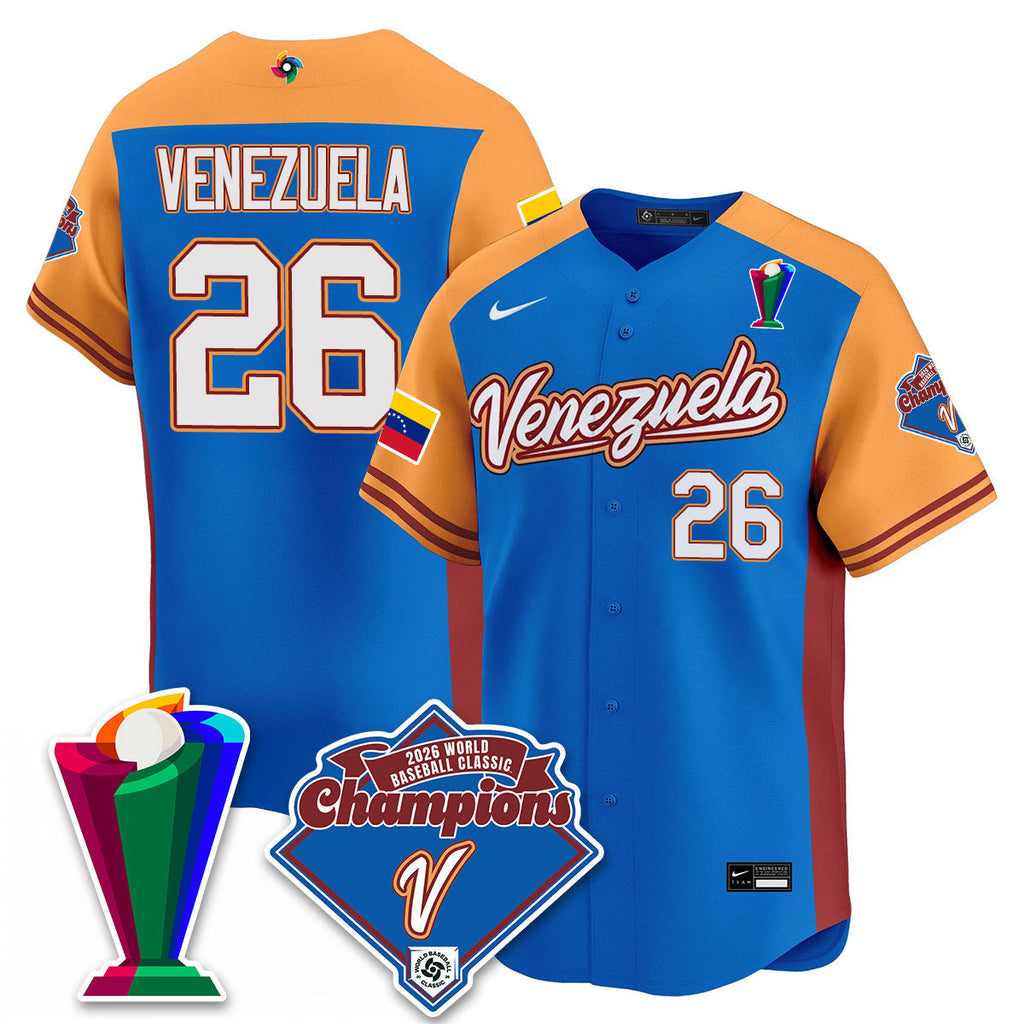 Venezuela Baseball 2026 World Baseball Classic Champions Limited Men Jersey - All Stitched