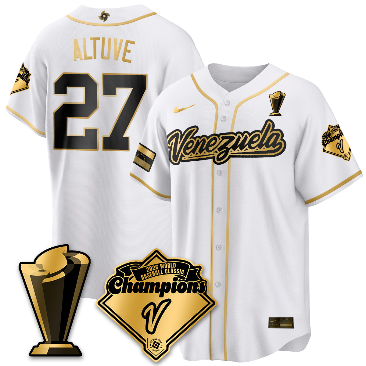Venezuela Baseball 2026 World Baseball Classic Champions Limited Jersey - All Stitched