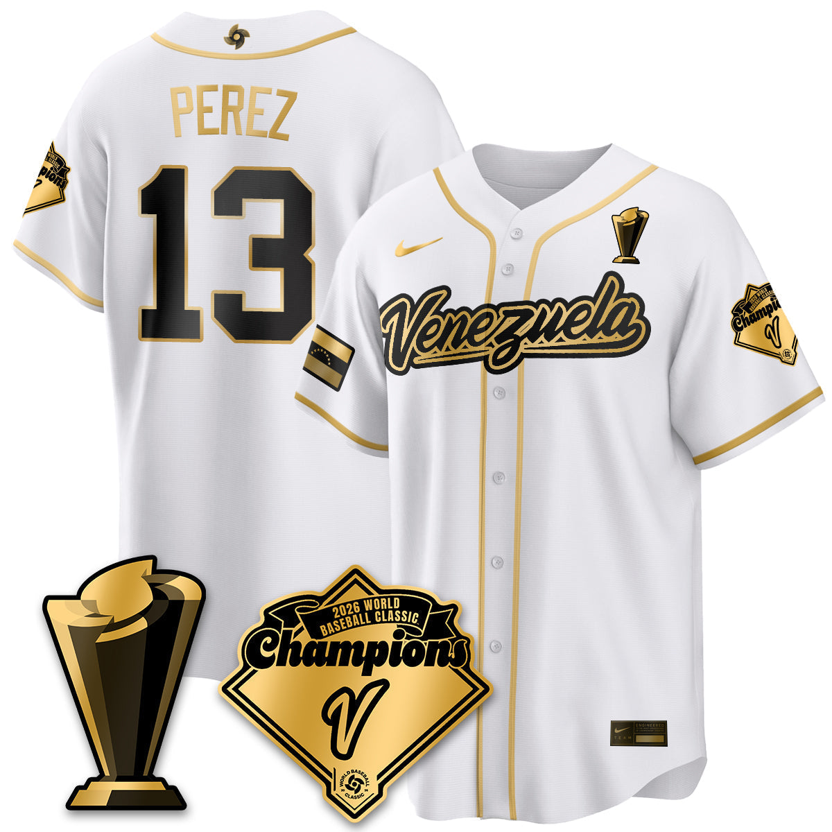 Venezuela Baseball 2026 World Baseball Classic Champions Limited Jersey - All Stitched