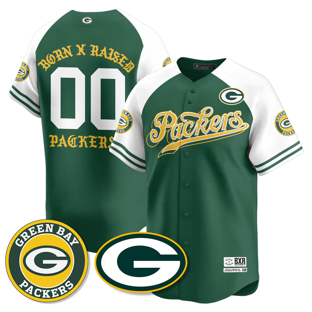 GB Born x Raised Baseball Jersey - All Stitched