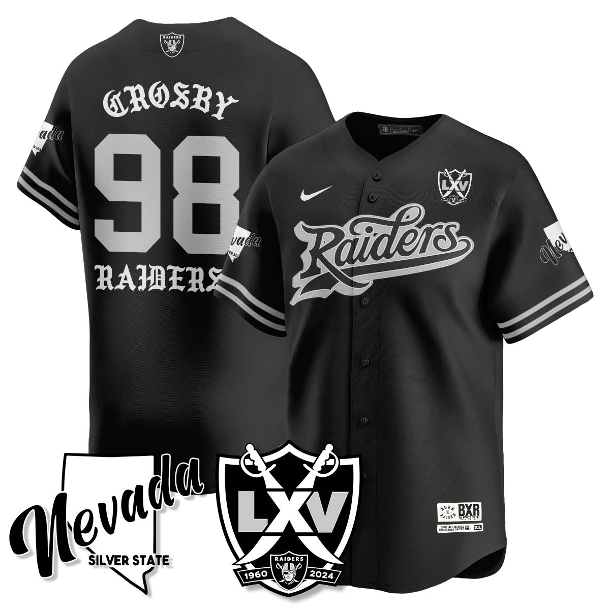 LVR Born x Raised Baseball Men Jersey - All Stitched