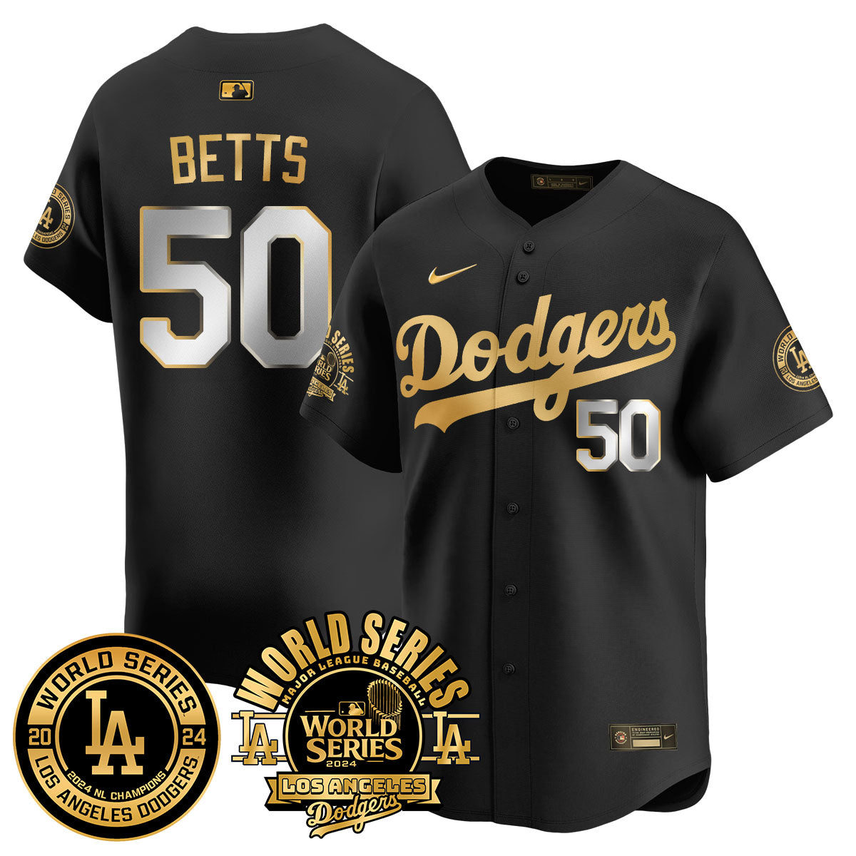 Los Angeles Dodgers 2024 World Series Jersey - All Stitched