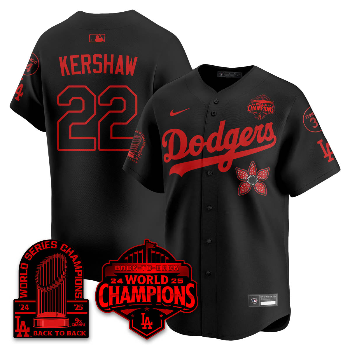 LAD 2025 Champions x Stranger Things x 9x Champs Vapor Premier Men Jersey - All Stitched