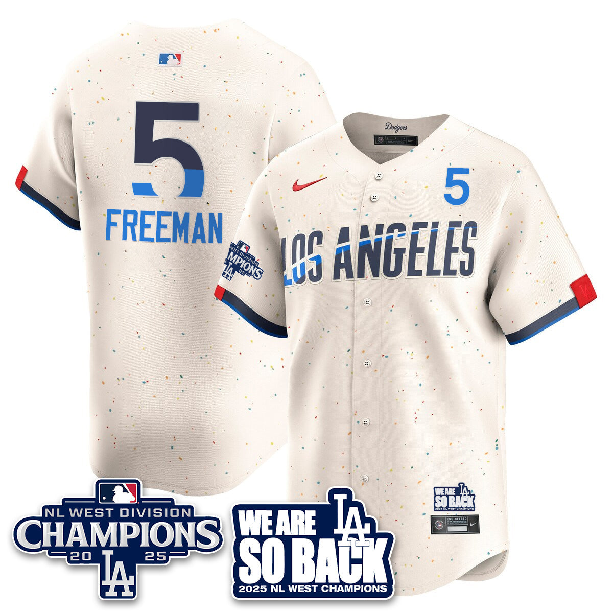 LAD 2025 NL West Division Champions Jersey - All Stitched