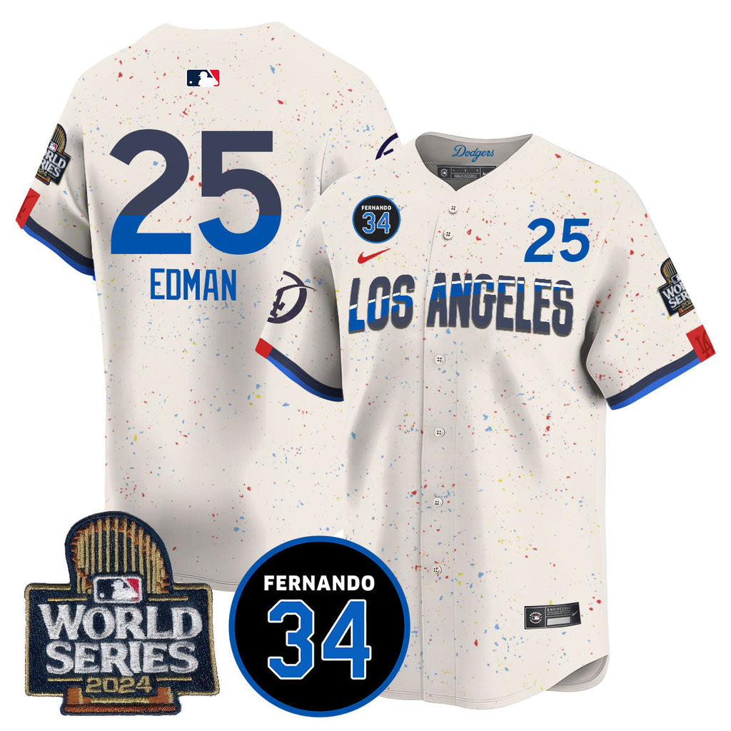 Dodgers Fernando Valenzuela Memorial Men Jersey - All Stitched
