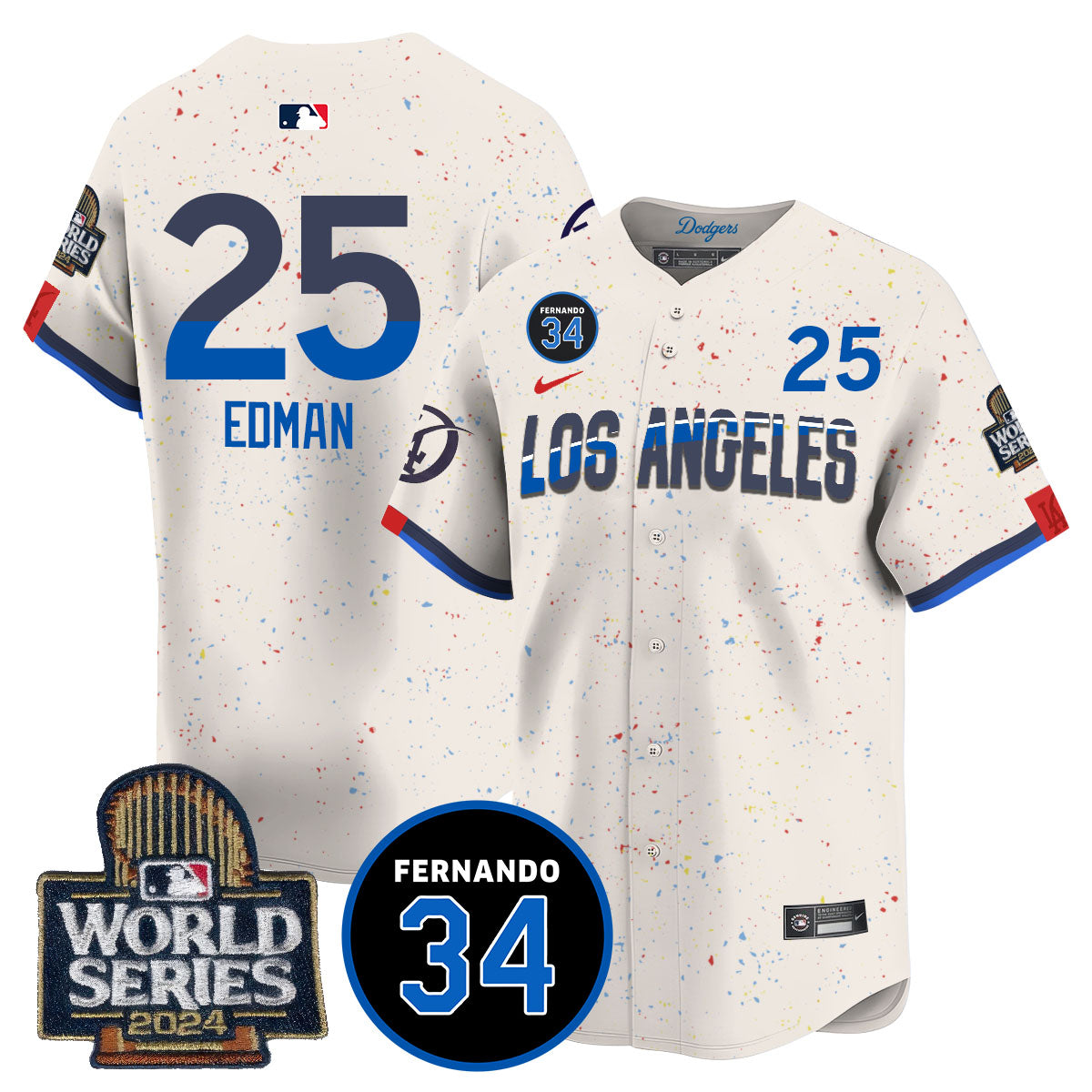 Dodgers Fernando Valenzuela Memorial Men Jersey - All Stitched