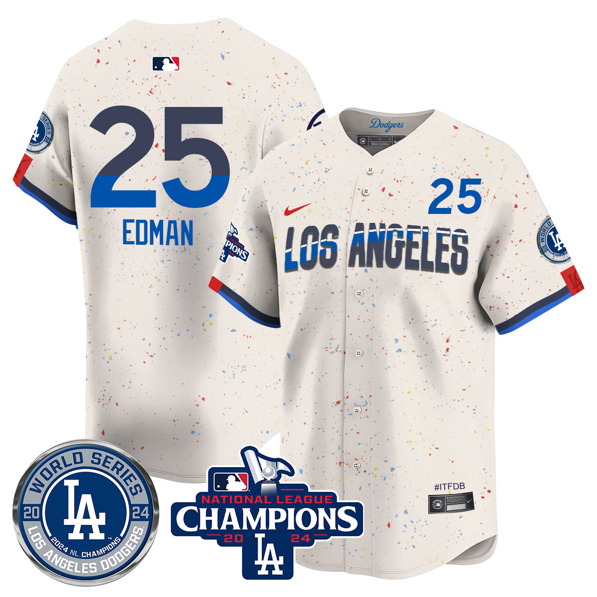 LAD World Series NL Champions Jersey - All Stitched