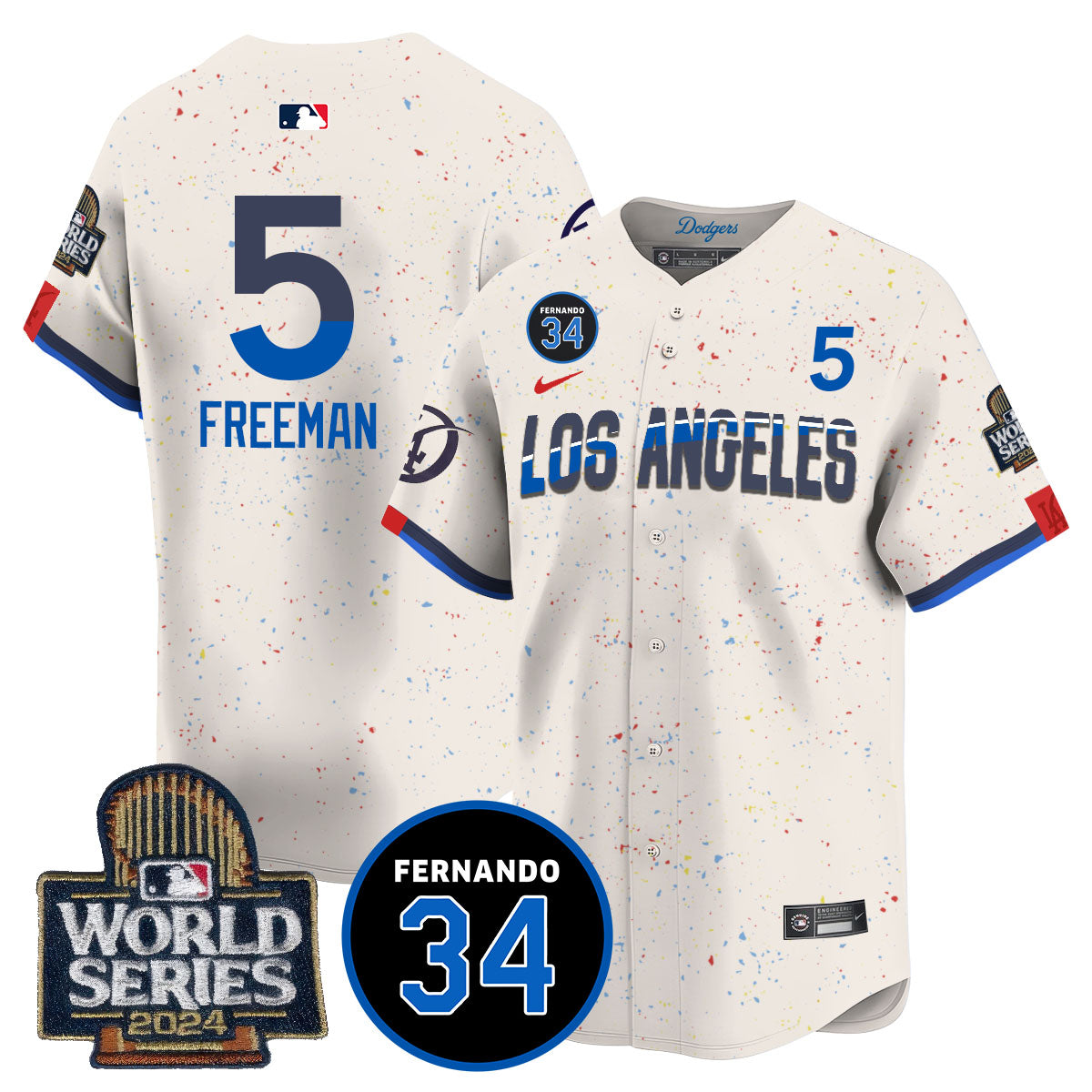 Dodgers Fernando Valenzuela Memorial Men Jersey - All Stitched