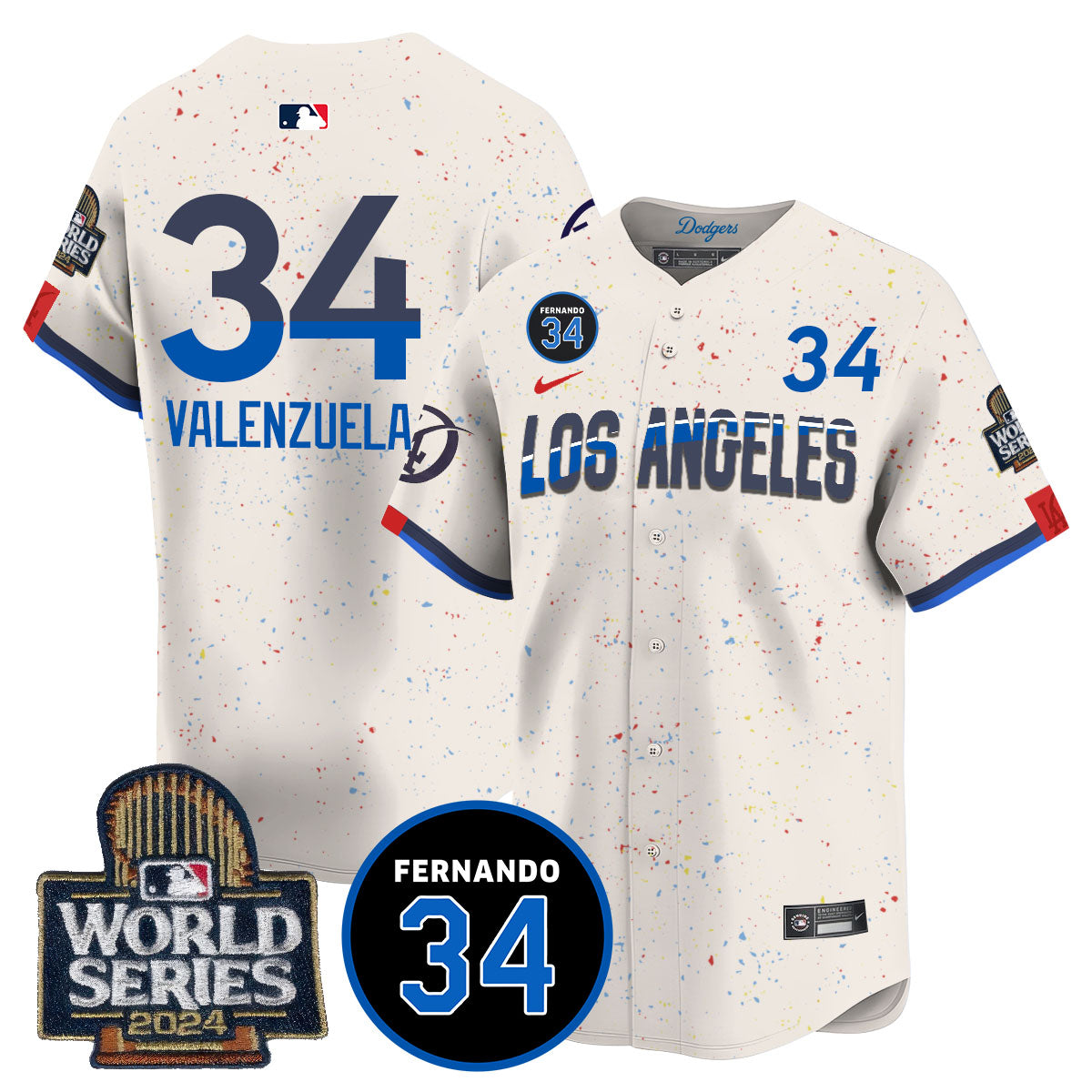 Dodgers Fernando Valenzuela Memorial Men Jersey - All Stitched