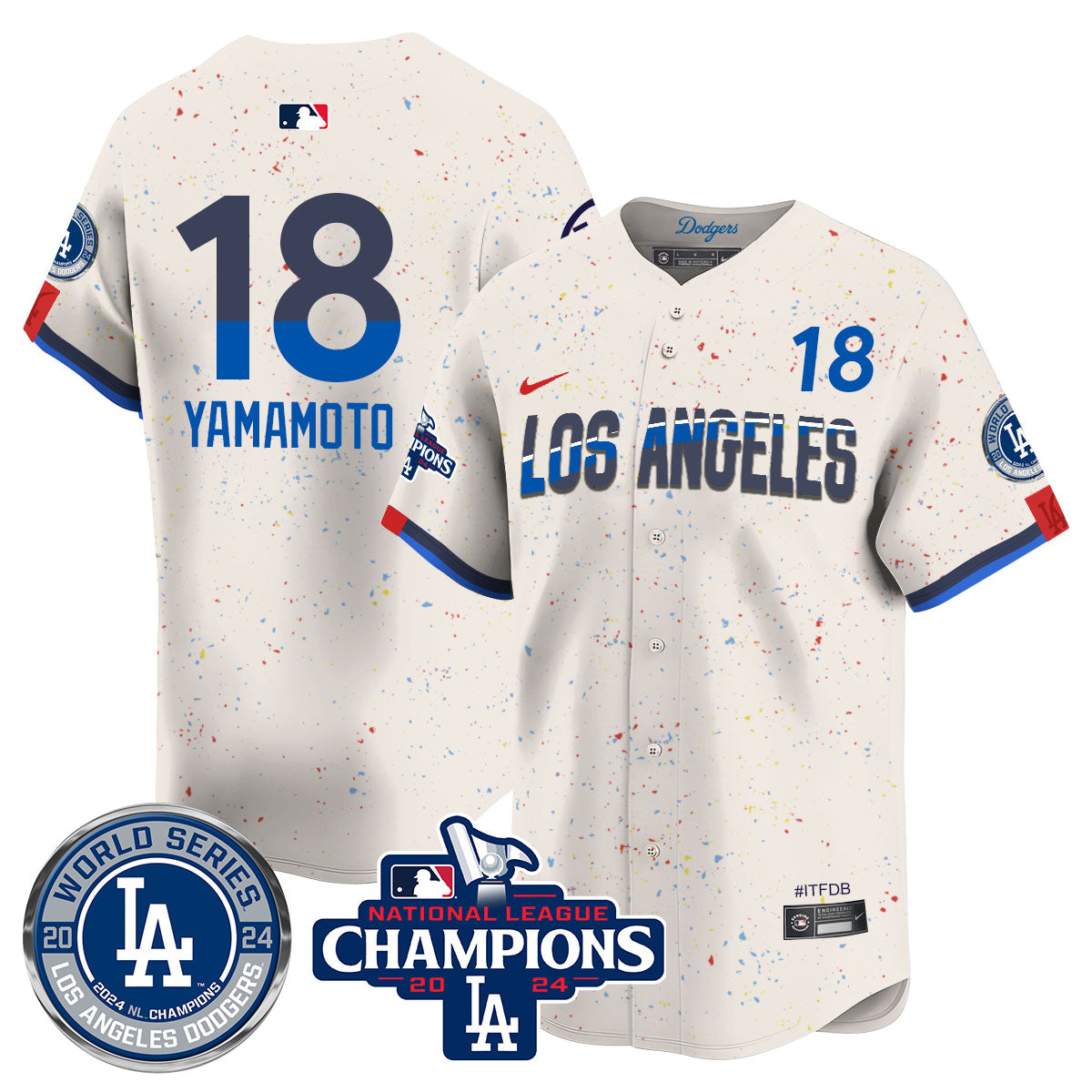 LAD World Series NL Champions Jersey - All Stitched