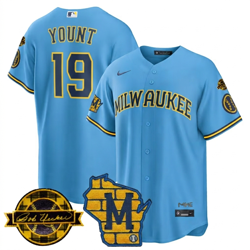 MIL Home & Bob Uecker Patch Vapor Premier Limited Jersey - All Stitched