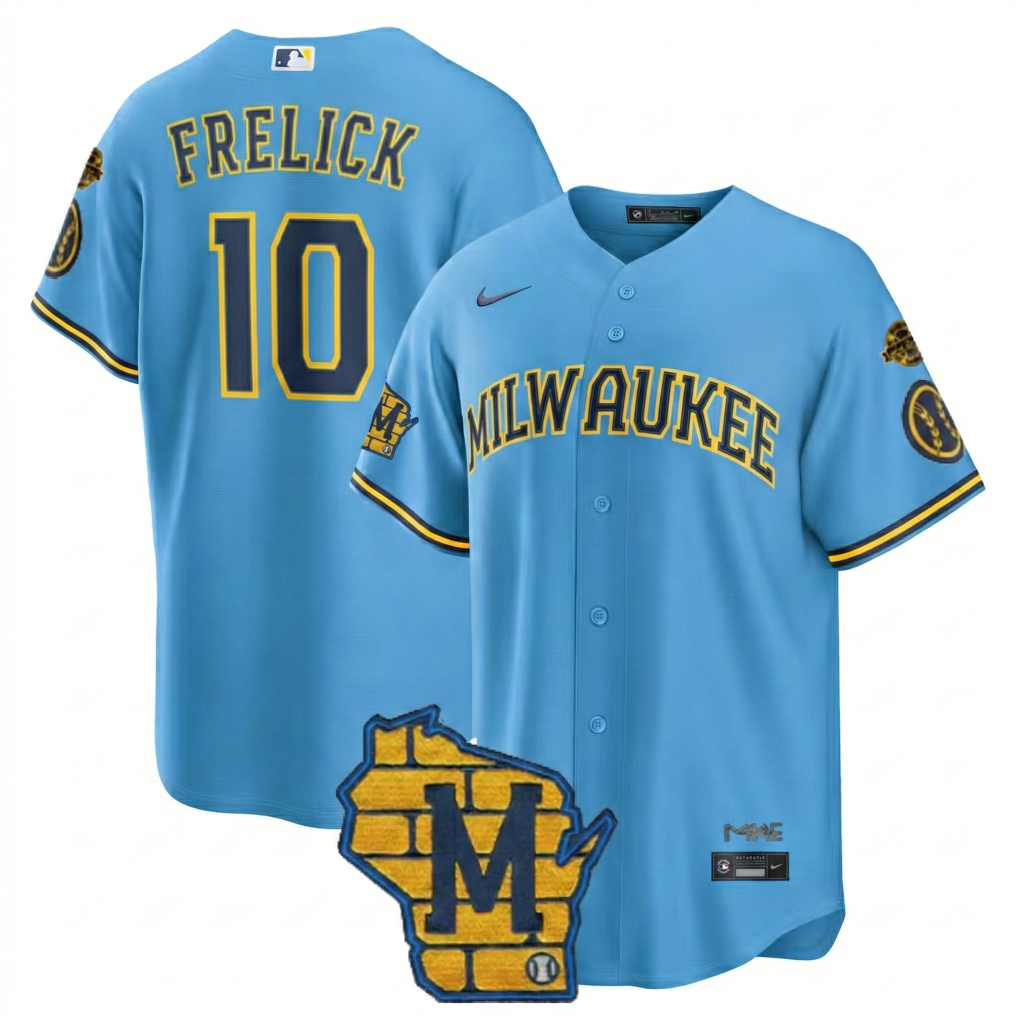 MIL Home & Bob Uecker Patch Vapor Premier Limited Jersey - All Stitched