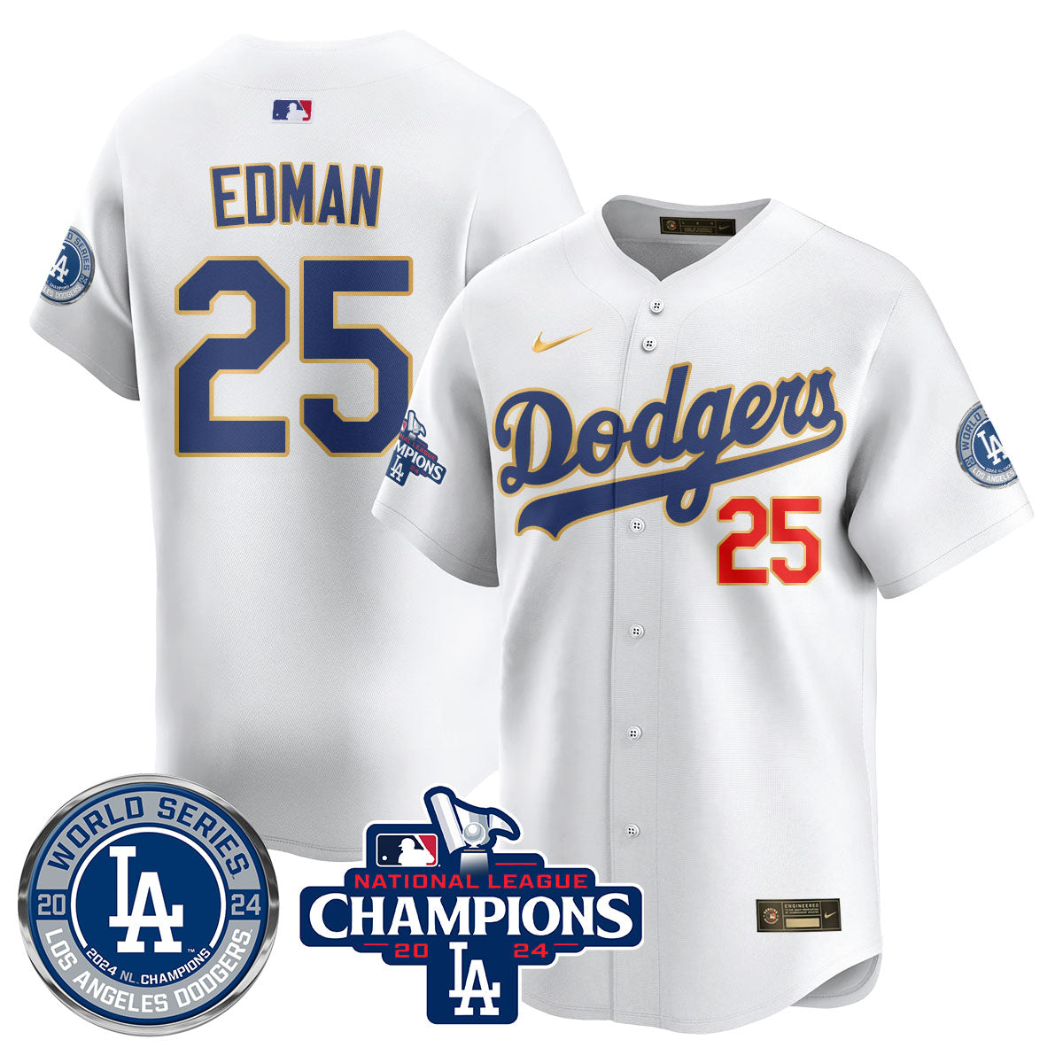 LAD World Series NL Champions Jersey - All Stitched
