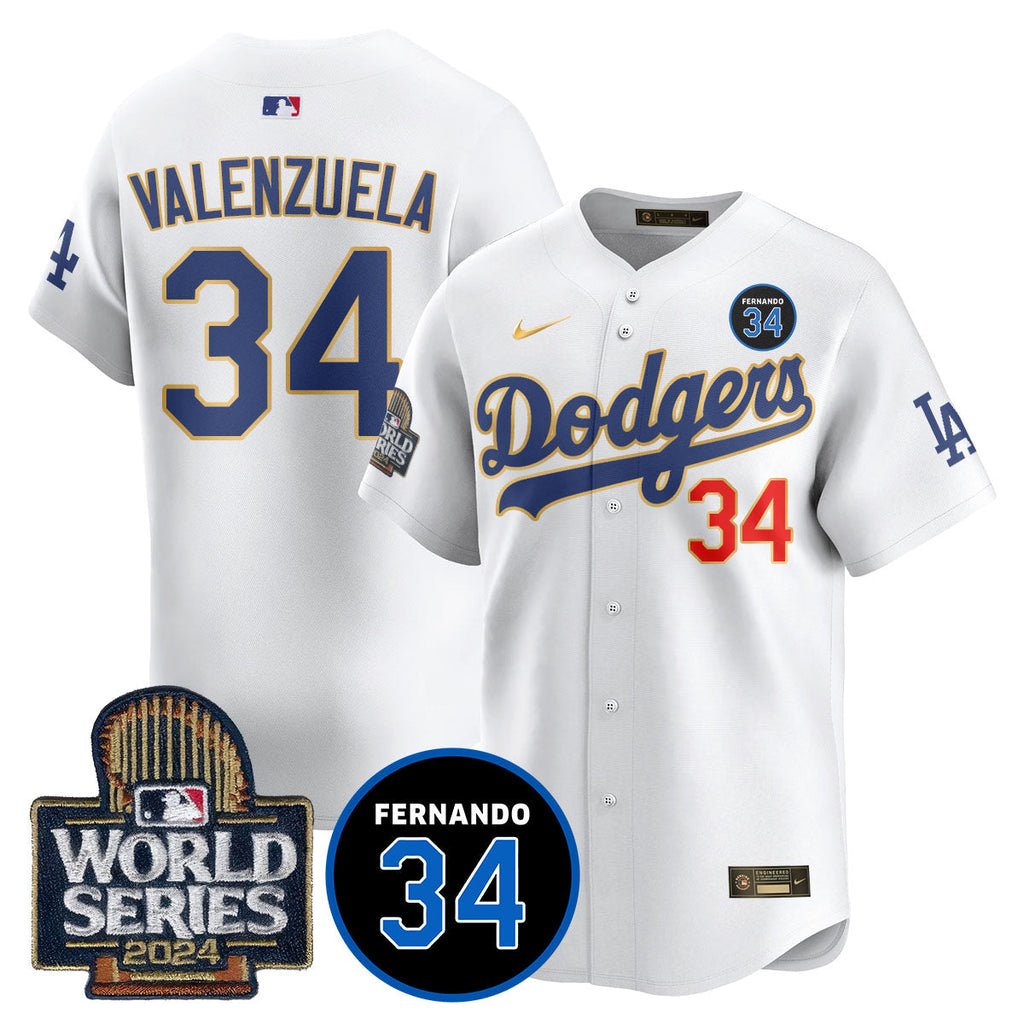 Dodgers Fernando Valenzuela Memorial Men Jersey - All Stitched