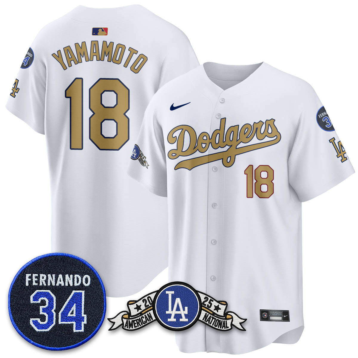 LAD 2025 National League Champions Men Jersey - All Stitched