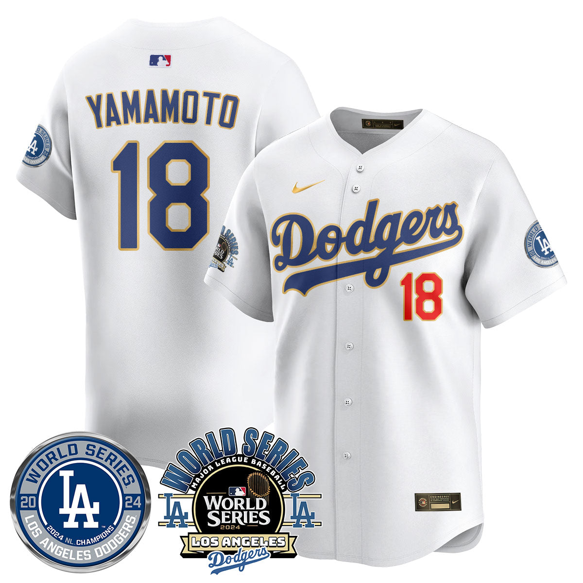 Los Angeles Dodgers 2024 World Series Jersey - All Stitched