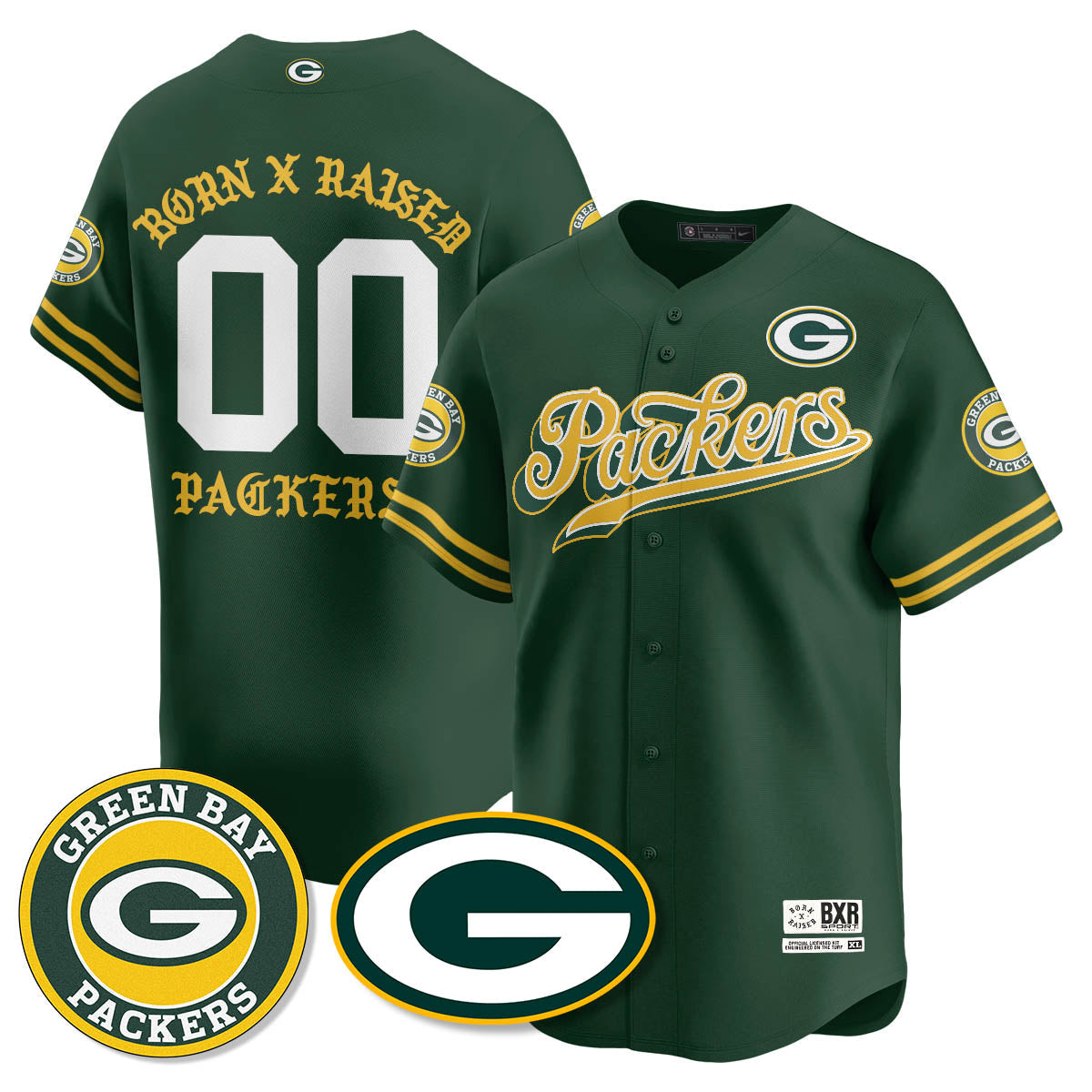 GB Born x Raised Baseball Men Jersey - All Stitched